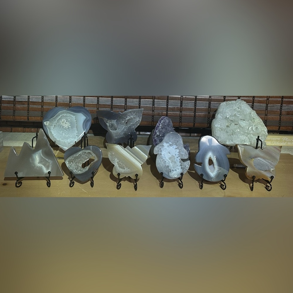 Geode and Agate Stone Slabs with Druzy $25 Each